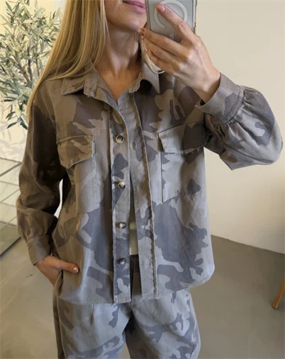 Marta du Chateau - MDCMoonstone Jakke - Beige Camo